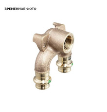 Водорозетка двойная пресс Viega Sanpress 15х1/2 бронза 687892