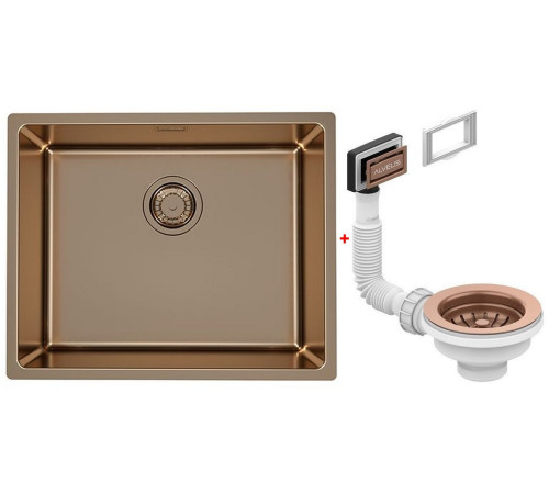 Мойка кухонная Alveus Kombino 50 Monarch Copper 542х442х195 мм с выпуском 1120903