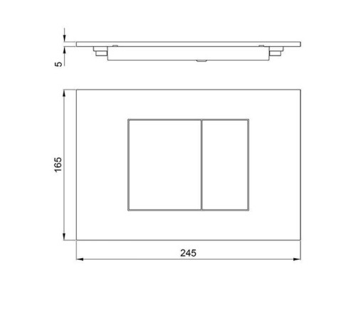 Клавиша смыва Almar для бачков Geberit/TECE двойная золото PVD E330001.GO
