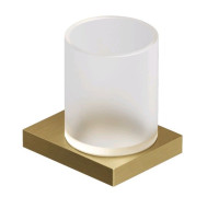 Стакан с держателем Kludi VELA C 78х96х100 мм Brushed Gold 31975N0