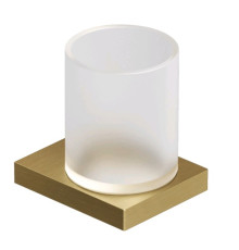 Стакан с держателем Kludi VELA C 78х96х100 мм Brushed Gold 31975N0