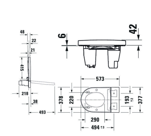 Крышка-биде Duravit SensoWash Starck f Plus с функцией автосмыва 612000012002360
