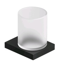 Стакан с держателем Kludi VELA C 78х96х100 мм черный матовый 3197539