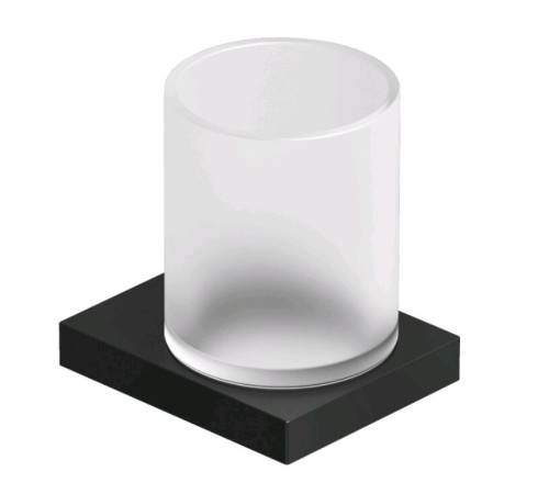 Стакан с держателем Kludi VELA C 78х96х100 мм черный матовый 3197539