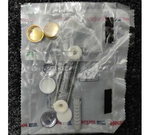 Комплект вертикальных крепежей SIMAS для унитаза и биде золото F90oro