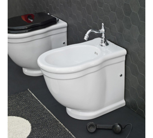 Биде напольное Artceram HERMITAGE 55х36 см пристенное HEB001 01 00