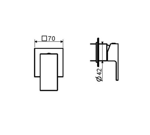 Смеситель для душа встраиваемый Plumberia Selection TAG черный матовый INT1135/TG1111NO