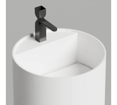 Раковина напольная Salini Armonia Round Top 01 45х45х90 см S-Sense белый глянцевый слив в стену 130411TG