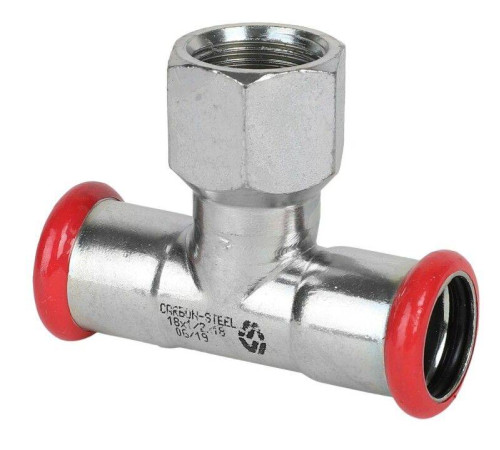 Тройник Sanha Therm 35x1/2x35 мм ВР оцинкованная сталь CF542080408