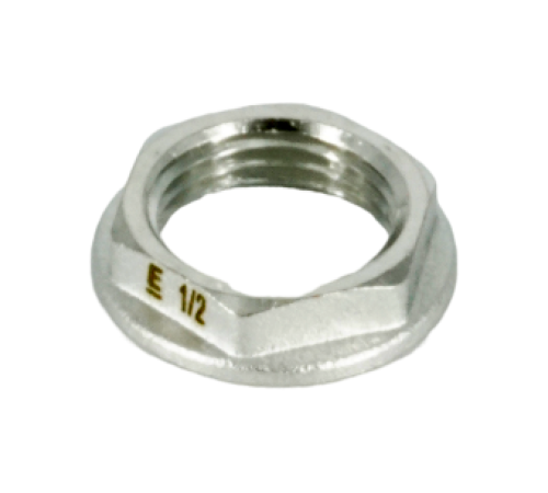 Гайка стопорная латунная луженая с фланцем ELSEN Metalit 1/2 ВР EBF.25.12T