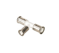 Тройник переходный HENCO 10PKW ПВДФ пресс уменьшенный в центре 26x16x26 белый 10PKW-261626