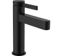 Смеситель для раковины Hansgrohe Finoris 110 со сливным клапаном черный матовый 76020670