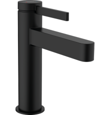 Смеситель для раковины Hansgrohe Finoris 110 со сливным клапаном черный матовый 76020670