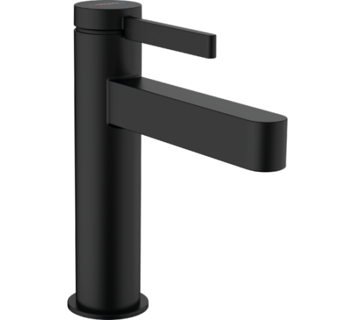 Смеситель для раковины Hansgrohe Finoris 110 со сливным клапаном черный матовый 76020670