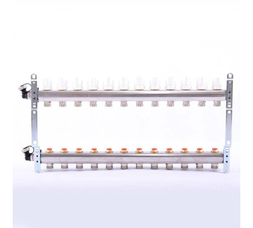 Коллекторная группа из нержавеющей стали Uni-Fitt 315S с регулировочными и термостатическими вентилями 1 x 3/4 EK 12 выходов 451I4312