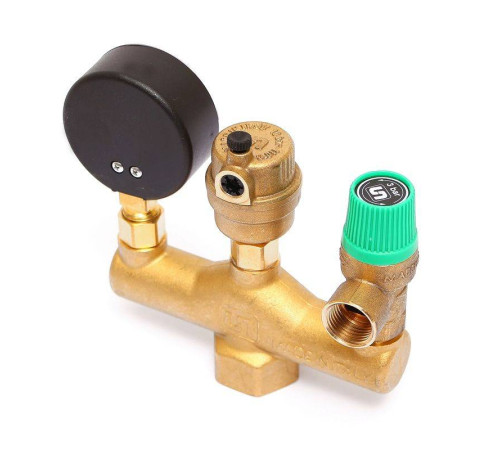 Группа безопасности котла Uni-Fitt до 50 кВт 1 3 бар латунь 252G4530