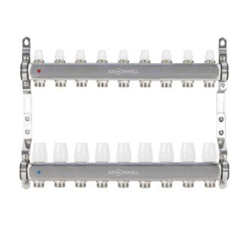 Коллекторный блок Kromwell 1x3/4 EK 9 выходов с термостатическими вставками KW.SM6500695