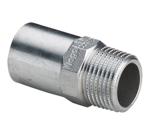 Переходник пресс Viega Sanpress Inox 22 мм x 3/4 НР нержавеющая сталь 436742