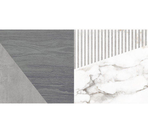 Плитка настенная Laparet Savage серый узор 25х50 см 34078