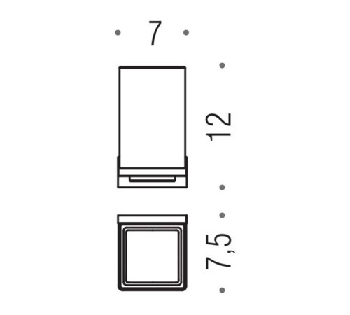 Стакан подвесной Colombo Design Look черный матовый матовое стекло B1602.NM-VAN