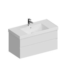 Тумба подвесная Kerama Marazzi Cubo 100 см с ящиками белая матовая CUB.100.2\WHT.M