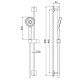 Душевой гарнитур Kerama Marazzi Futura со штангой и шлангом хром 851KM.21.018
