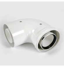 Отвод коаксиальный BAXI 60/100 мм 87° полипропиленовый 71405971