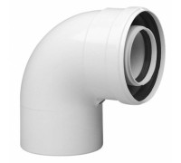 Отвод коаксиальный BAXI 110/160 мм 87° полипропиленовый 71413361
