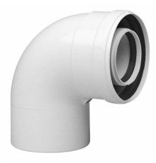 Отвод коаксиальный BAXI 110/160 мм 87° полипропиленовый 71413361