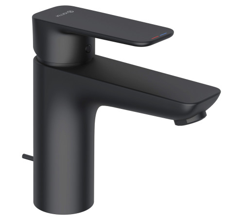 Смеситель для раковины Kludi PureStyle 100 мм со сливным гарнитуром черный матовый 402903975
