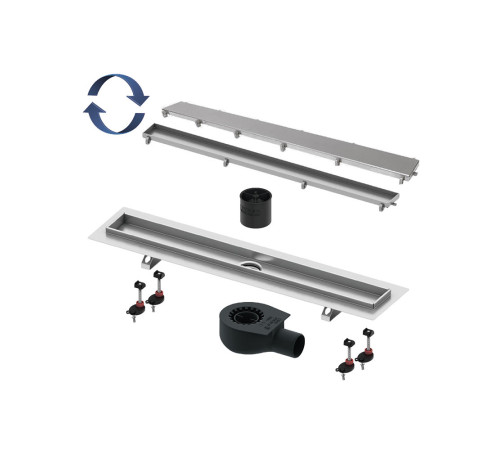 Комплект дренажного канала TECElinus 2 в 1 с основой для плитки tile и steel 700 мм 15103079