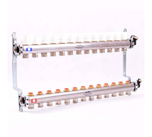 Коллекторная группа из нержавеющей стали Uni-Fitt 315S с регулировочными и термостатическими вентилями 1 x 3/4 EK 13 выходов 451I4313