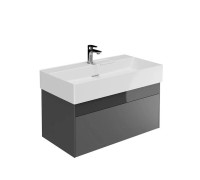 Тумба подвесная Kerama Marazzi Logica 86.8x46x40.3 см 2 ящика стальной серый LOG.90.2\ST
