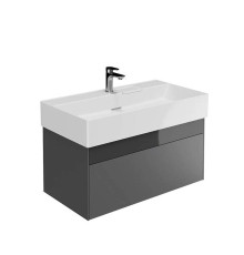 Тумба подвесная Kerama Marazzi Logica 86.8x46x40.3 см 2 ящика стальной серый LOG.90.2\ST