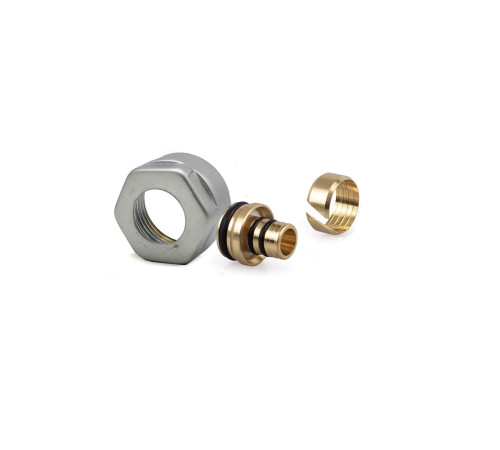 Резьбовое соединение для многослойной трубы SR Rubinetterie 16x3/4 Евроконус Хром матовый E383-2000CSF0