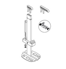 Консоль внутренняя вертикальная Kermi для радиаторов высотой 300-554 мм RAL 9016 ZHSK00046