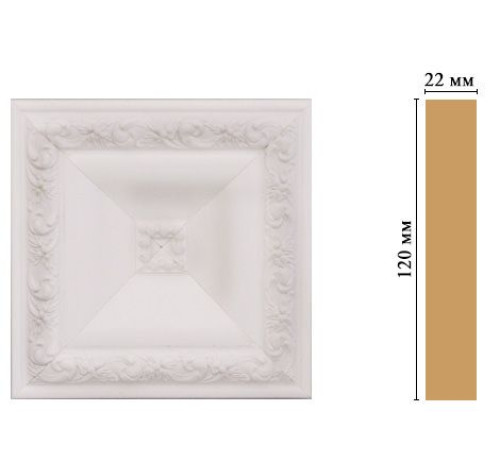 Вставка декоративная Decomaster D208-115 120x120x22 мм D208-115