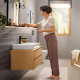 Смеситель для раковины Hansgrohe Rebris E с донным клапаном матовый черный 72557670