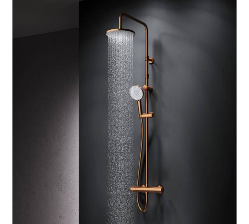 Душевая система AM.PM X-Joy с термостатом розовое золото F0785A444