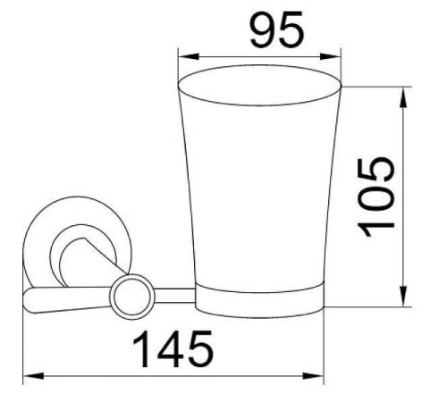 Стакан для зубных щеток подвесной Boheme Puro хром 10704