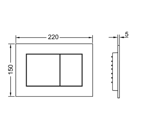 Панель смыва TECEnow хром матовый 9240402