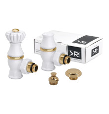 Комплект вентилей SR Rubinetterie Liberty 1/2 x 3/4 угловой белый 0320-2000V00A RAL 9010