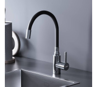 Смеситель для кухни Dorff Logic с гибким изливом черный D3007622