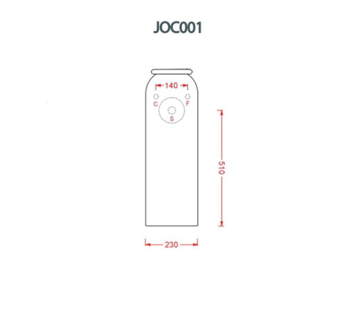 Пьедестал для раковины Artceram Jolie 50 см черный матовый JOC001 17 00