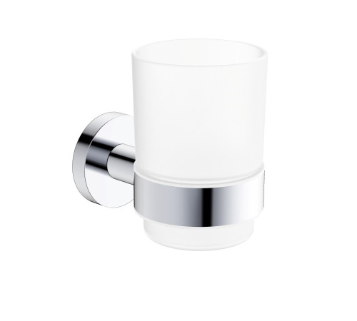 Стакан для зубных щеток Trento латунь и матовое стекло хром AQM7212CR