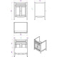 Комплект мебели для ванной Tiffany World Veronica Nuovo 68 см напольный белый VER2068-B/AR824bi