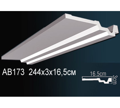 Карниз потолочный Perfect AB173 полиуретановый 180x180x2000 мм AB173