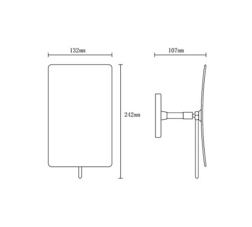 Зеркало косметическое подвесное Boheme Modern 13.2х10.7х24.2 см увеличение 3x золото 506-G