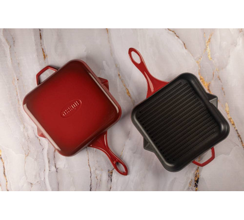 Сковорода-гриль квадратная Hascevher GTV 2828 Red 28х28 см A855528