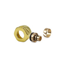 Резьбовое соединение для многослойной трубы SR Rubinetterie 16x3/4 Евроконус Золото E383-2000D0F0